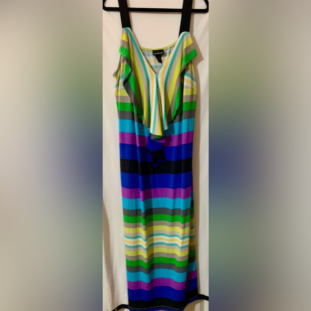 Lane Bryant Multicolor Striped Maxi Dress